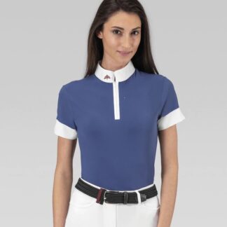 MAKEBE LADY SHORT SLEEVE SOLE BLUE Showshirts & Polo's